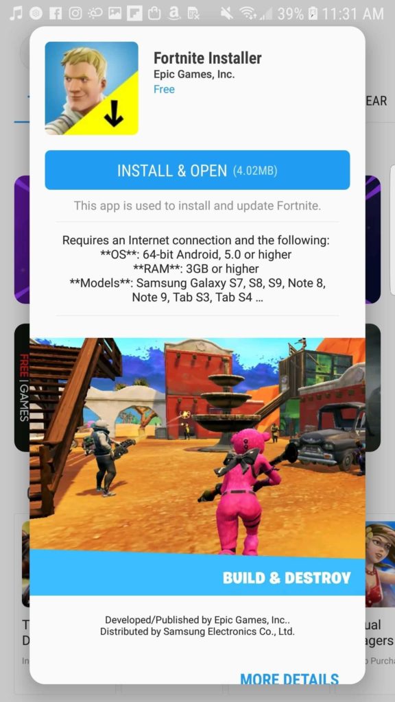 how to get fortnite on android - fortnite for samsung s9 download