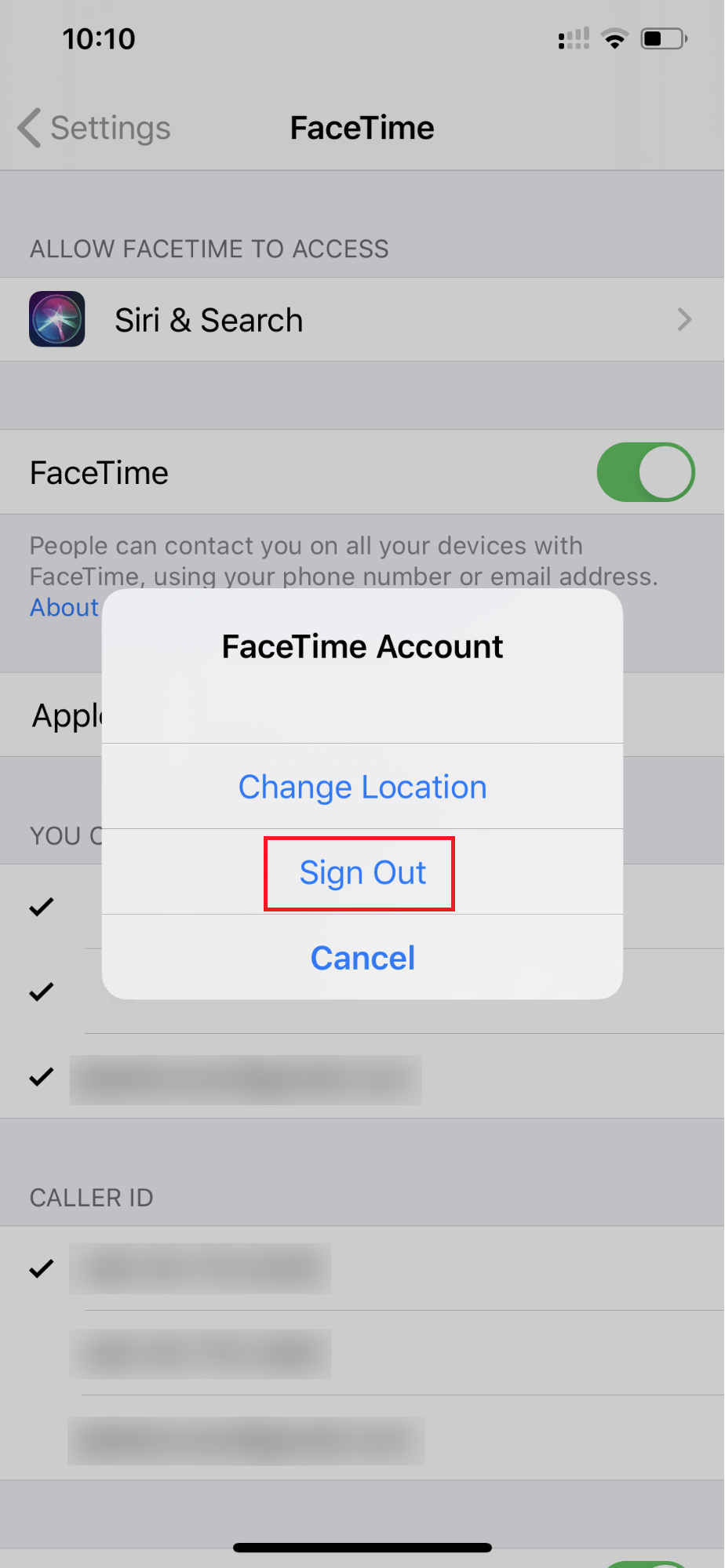 iphone popup warning facetime login