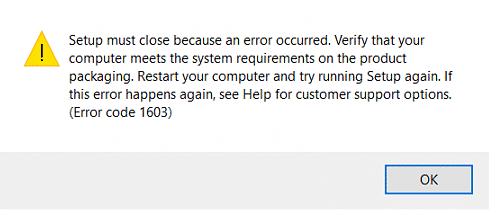 Fix: Error 1603 or 0x00000643 Microsoft Edge Installation or Update