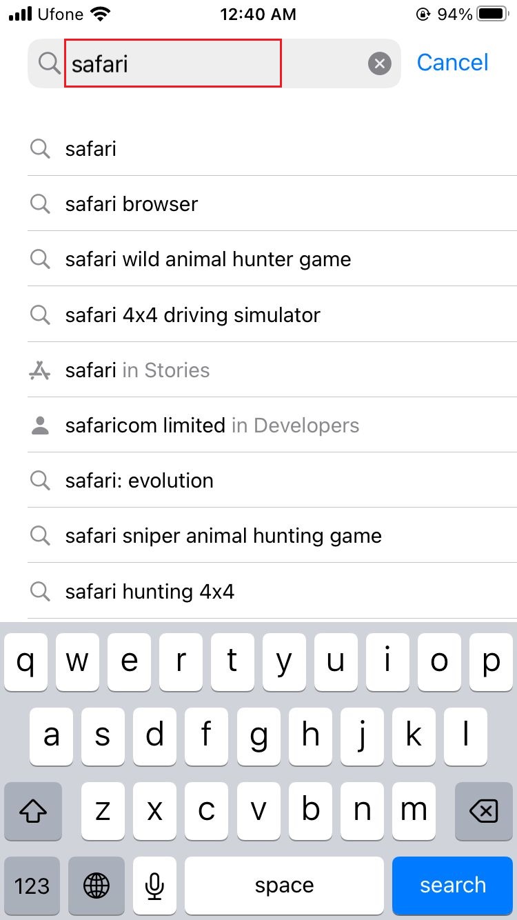 safari search bar disappeared